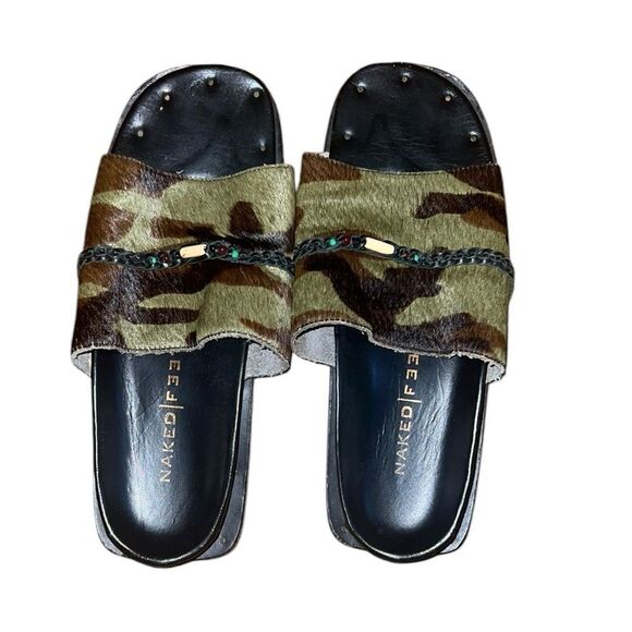 Naked Feet Camouflage Slide Sandals 8 M - Picture 1 of 6